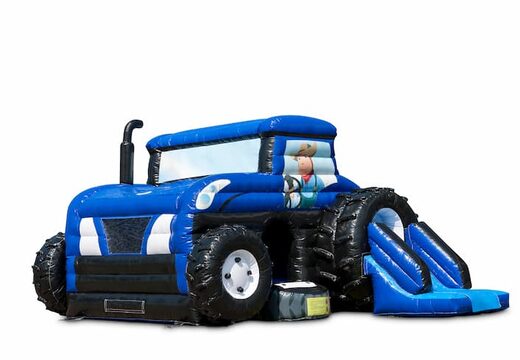 Maxi Multifun Tractor Blauw Springkussen